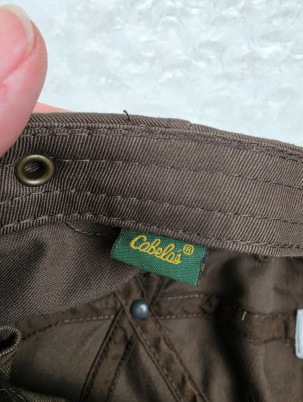 Cabela's Chevrolet Brown Baseball Cap with Yellow Bowtie Logo